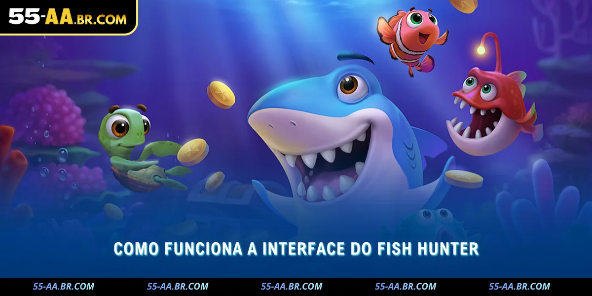 como funciona a interface do fish hunter e o que cada botão representa